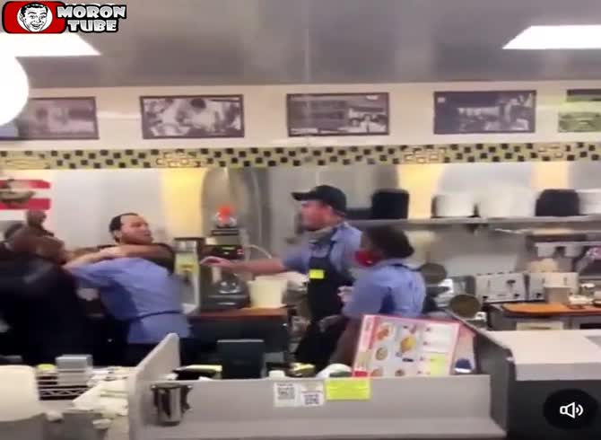 Video :The staff at this eatery will not be trampled underfoot this time!